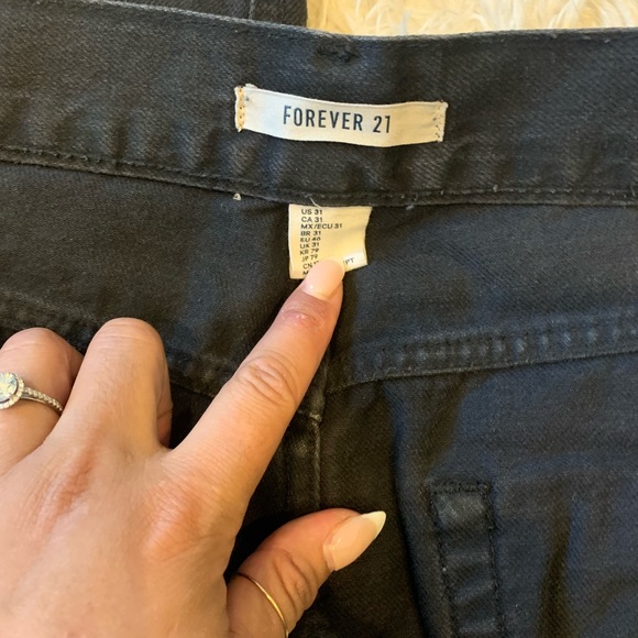 High Waisted Destroyed Crop Flared Jeans - Picture 5 of 9